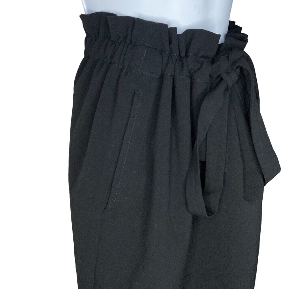 Max Studio Front Tie Drawstring Black Skirt With Big Pockets Lined Size 8 NWT - Picture 10 of 16